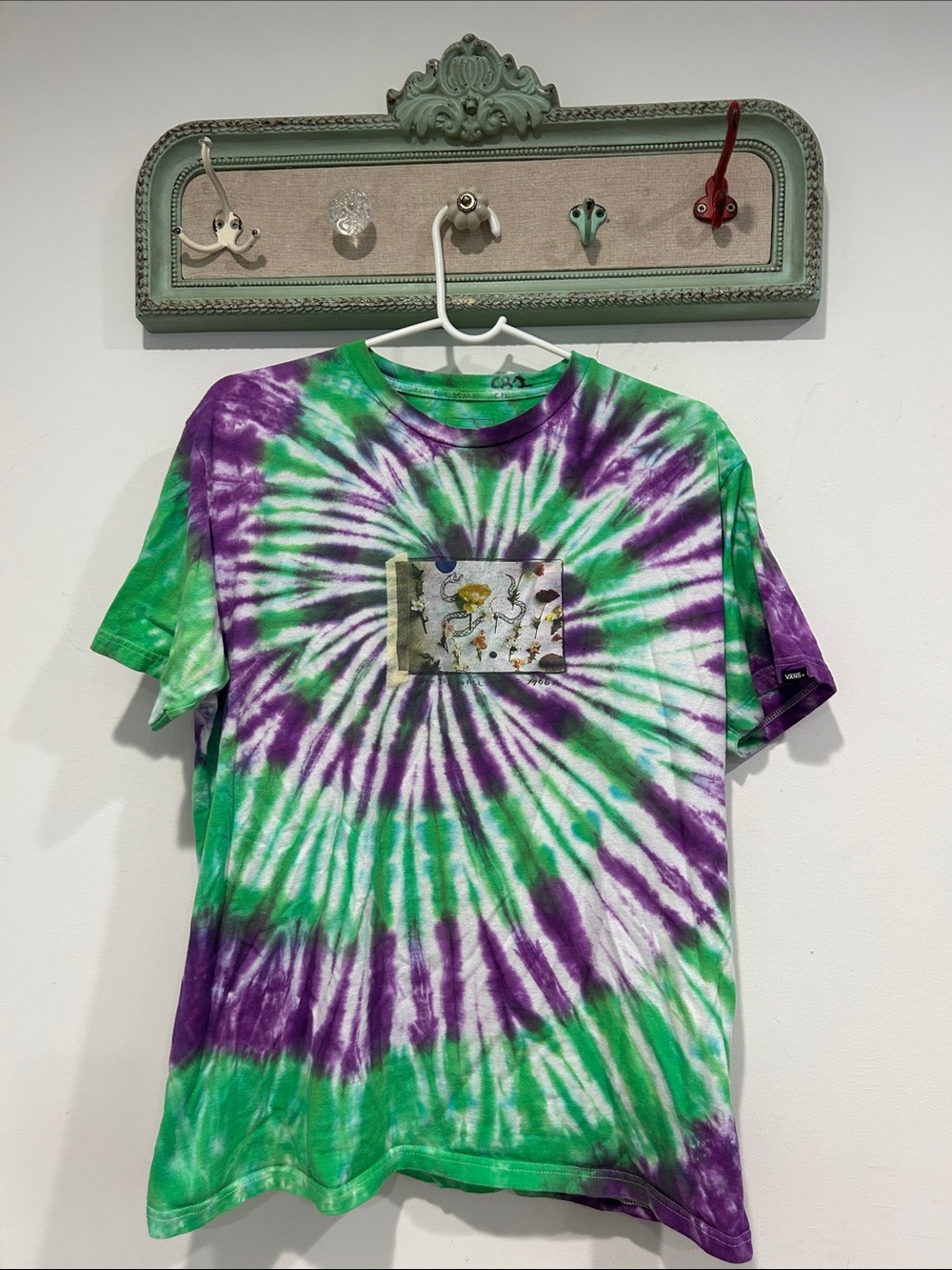 Vans Rare Women's Green Purple Twilight Tie-Dye Short Sleeve graphic tee medium